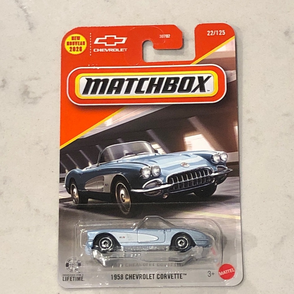 Mattel Matchbox 1958 Chevrolet Corvette - Sky Blue